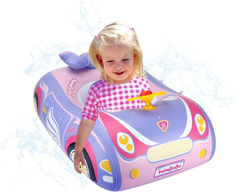 RADSHSP Baby Pool Float 3D Car Baby Floaties for Toddlers 12-48 Months Heavy Duty Infant Swim Float Toddlers Pool Floats Kids Swim Floaties Swimming Pool Floats for 1-4 Years Toddler Floaties for Boys & Girls - Image 1